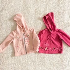 Bundle 2 baby girl jackets in pink